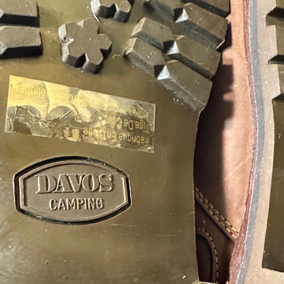 Davos camping Men's Brown Boots size 44 made in Italy (s121) - Picture 9 of 11